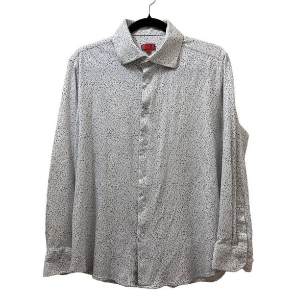 2/$30 ZNT18 Button Down Shirt Mens 16.5 32/33 Soft Stretch Office Casual Preppy - Picture 1 of 10